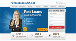 Desktop Screenshot of paydayloansusa.net